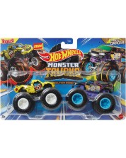 Set buggyHot Wheels Monster Trucks - Totaled & Crate Danger, 1:64